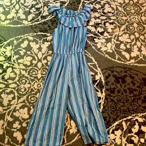 Kids Romper, blue and white, 10-12 save $7